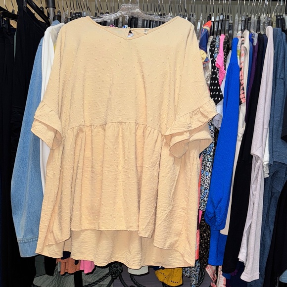 mittoshop Tops - Mittoshop Cream Textured Blouse